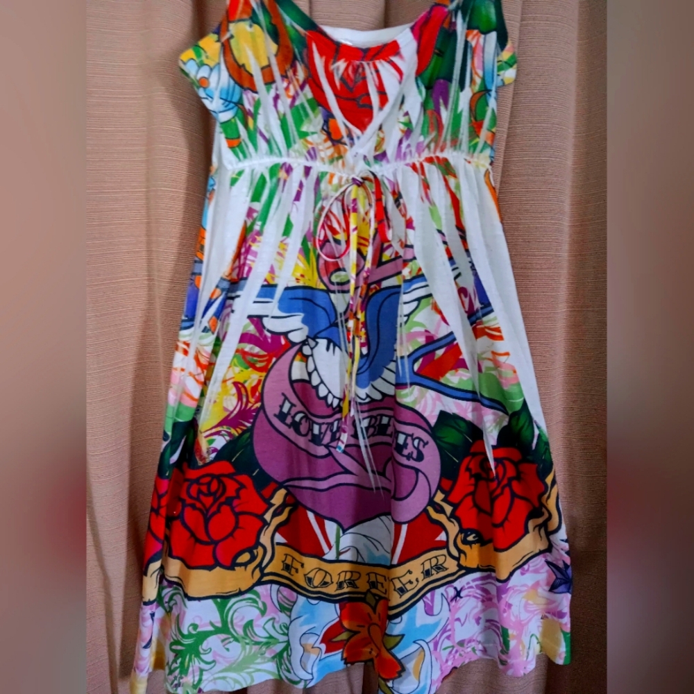 Tattoo Tatoo bright fun dress Size small